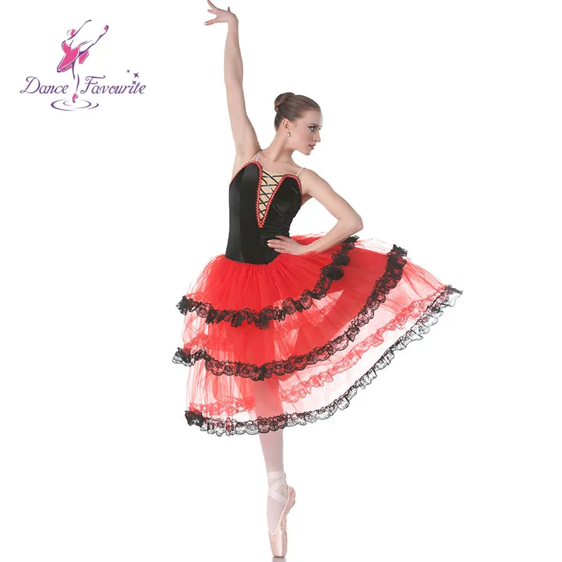 Red Short Dance Costume Ballet Tutu SKIRT ONLY 4 Graduated Layers CL to Adult L 