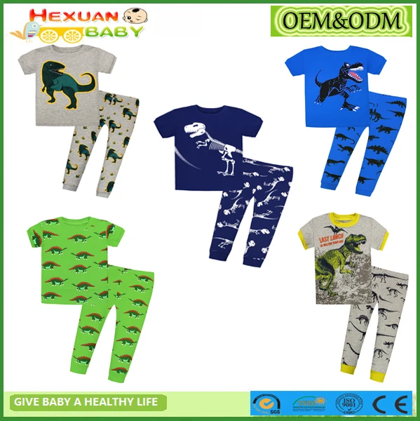 Новый дизайн, оптовая продажа, Детские пижамные комплекты из 100% хлопка, детская одежда для сна, модная детская пижама с принтом 026