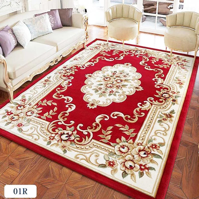 Wilton Blue Modern Floral High Pile Machine Made Eco-friendly Anti-Slip Waterproof Reversible Stain Resistant Area Rug Home