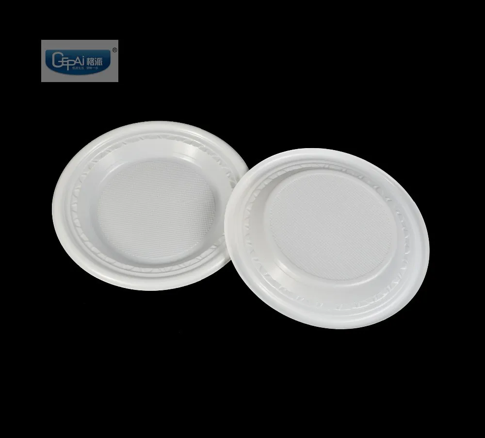 Disposable Plastic Compartment Dinner Plates Dishes For Catering