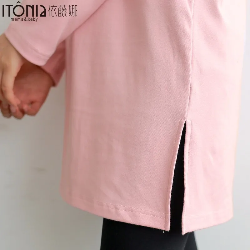 
 Оптовая продажа коротких платьев с высоким воротом для беременных женщин для грудного вскармливания  