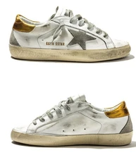 2015 New GGDB women shoes Golden Goose Super star Genuine Leather Gold Sneakers Men Women sport flats Low-Cut g23d121 p1