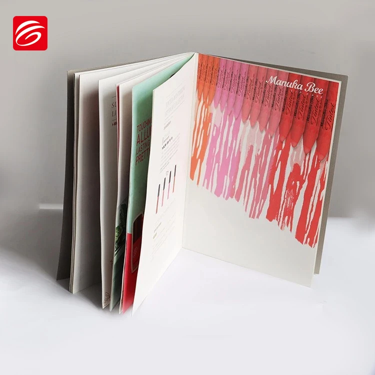 Изготовленный на заказ штампованный картон печать брошюр пользовательский печатный каталог и листовки коммерческий бумажный продукт