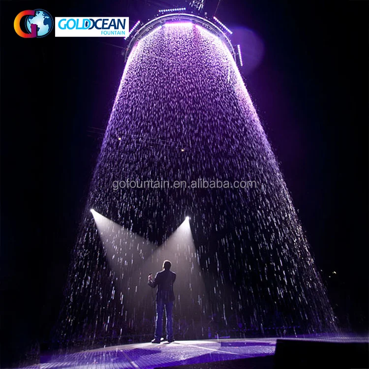 FREE New Design LED Light Waterfall Outdoor Water Wall Water Curtain