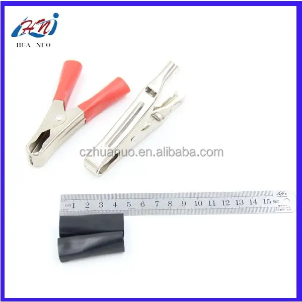 Оптовая продажа, позолоченный стальной крокодиловый зажим, универсальный стальной зажим для аккумулятора, зажим типа крокодил