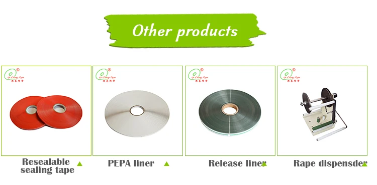 Bobbin Roll Double Sided Permanent Sealing Tape for Mailer Bag with Strong Adhesive Performance details