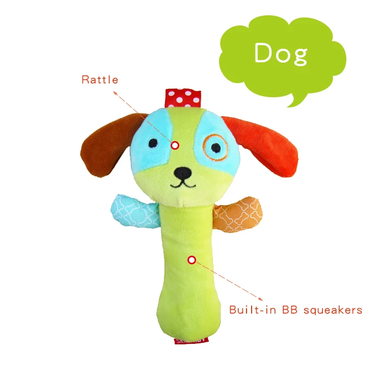 Мягкая погремушка SKKBaby в виде животного, детская игрушка, сжималка, вставка