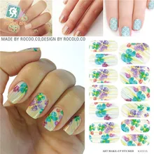Waterproof nail stickers and selling the move water make-up nail art decal sticker decorations-free Nail Polish KH017A