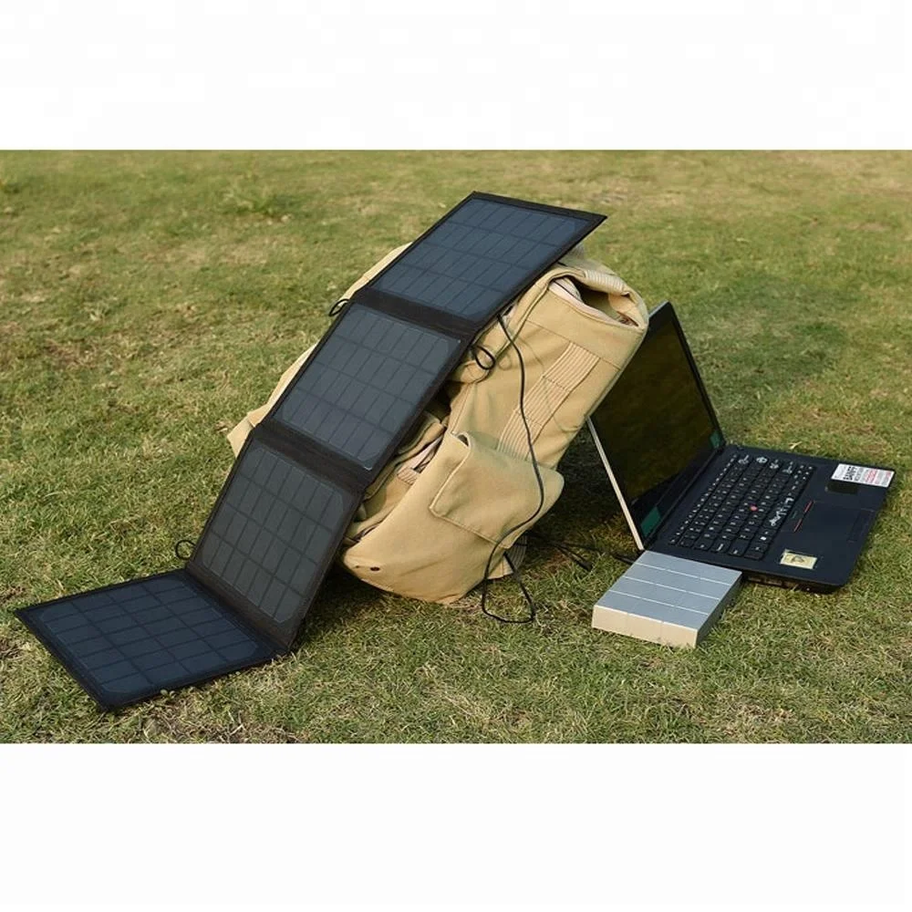 Портативное складное солнечное зарядное устройство 20 Вт с ПВХ ламинированным покрытием для ноутбуков и мобильных телефонов