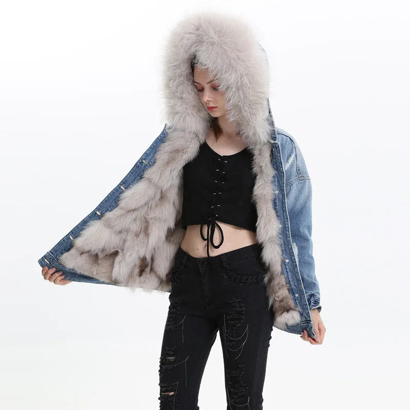 denim jacket with fur lining women's