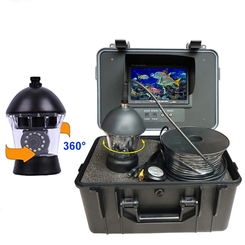 20m Fish Finder 7' Monitor 360 Degree Rotating Underwater Fishing