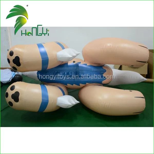 Cartoon Type Inflatable Arcanine Suit , Inflatable Wolf  Animal Costume in Crouching Pose