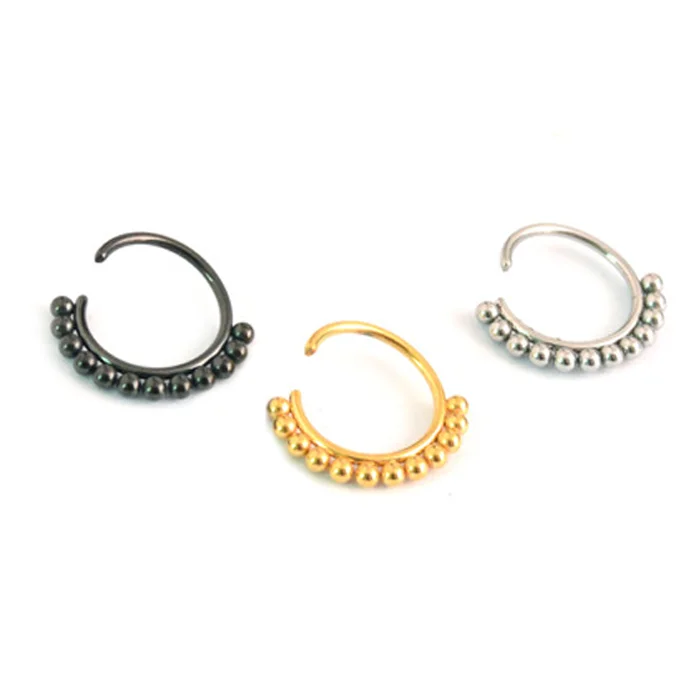 316L Piercing Multiple Balls Nose Daith Piercing Rings