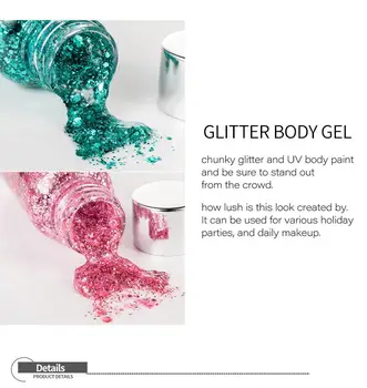 9 Colors Body Glitter Gel For Women & Girls, Glitter Eyeshadow