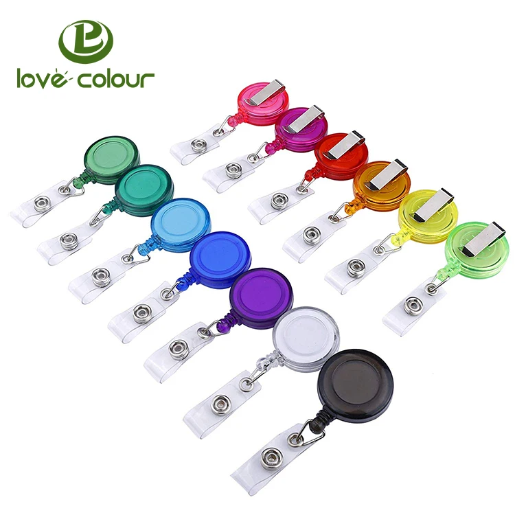 Custom Decorative Retractable Id Card Working Badge Holder Colorful