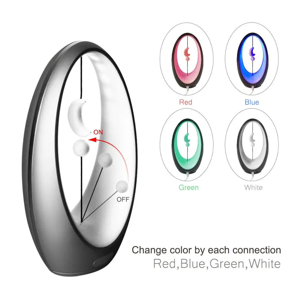 LED Bedside Lamp Sailing Art Lamp Balance Lamp with Magnetic Suspension Switch for Bedroom Living Room
