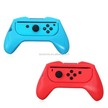 Nintendo Switch用ブルーレッド1セット左右ABSハンドグリップ