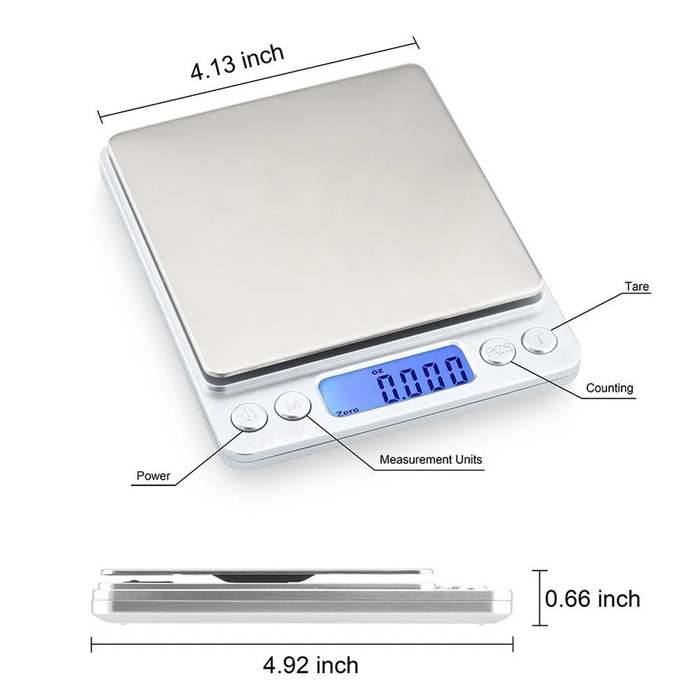 Mini Digital Platform Scale - 500G / 0.01g-MT104