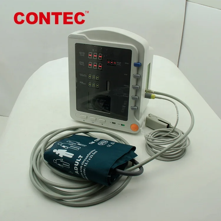 
 CONTEC CMS5100 CE наружного использования ручной для контроля за жизненно важными показателями портативный монитор пациента  