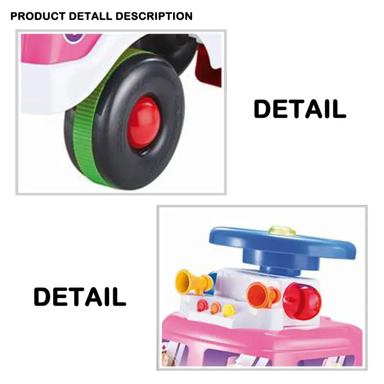 JK TOYS Kid Ride on Car Fire Engine Truck With Music and Policelight