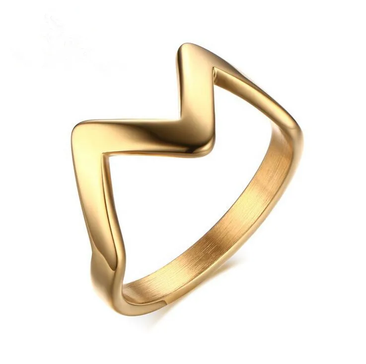 Stainless Steel Gold Color Plated Matte Finished Star Comet Fancy Ring Stainless Steel Gold Color Plated Matte Finished Star Comet Fancy Ring