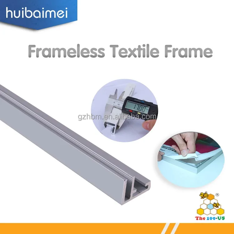 Цена по прейскуранту завода 17 мм тонкий анодированный алюминиевый профиль ткань рамка