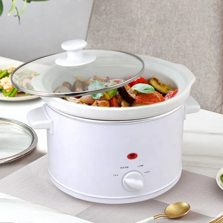 Small Portable Manual Slow Cooker with Ceramic Insert