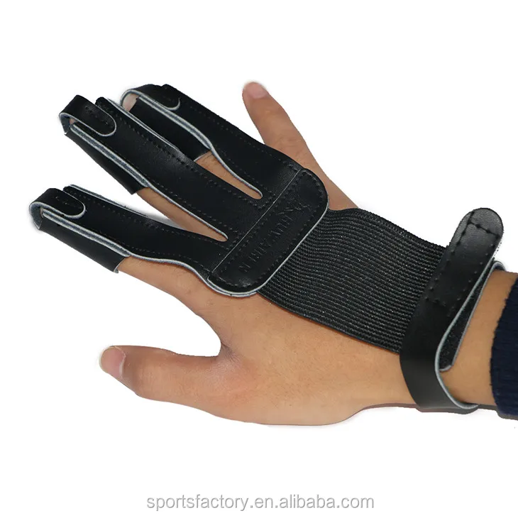 Leather Hand Guard 3 Finger Archery Protective for Shooting Hunting Sell