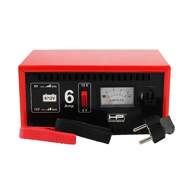 car battery charger red and black