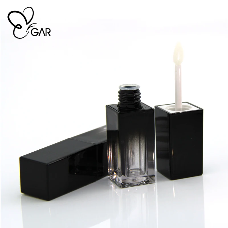 ombre black square glass perfume bottles on