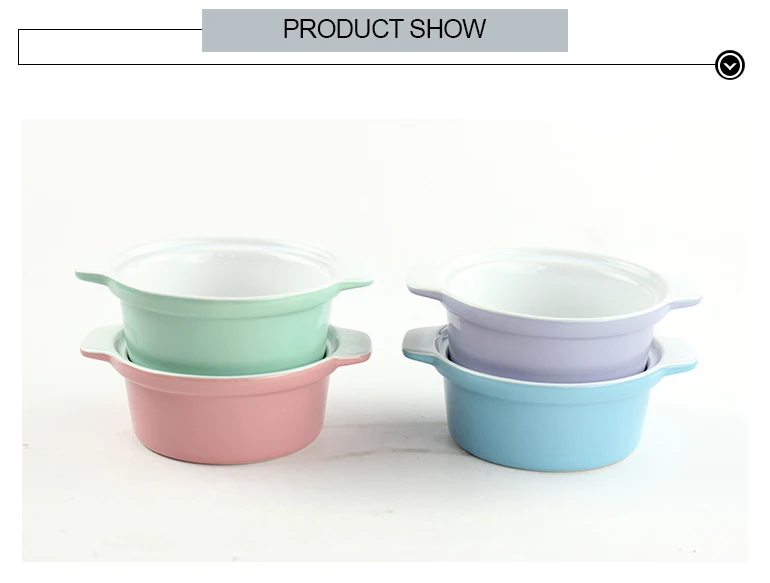 Новый продукт керамическая Корейская сковорода для выпечки в скандинавском стиле антипригарная чаша бинауральная профессиональная посуда с крышкой