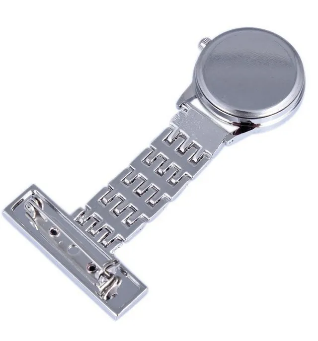 Classic Round Dial Cheap Nurse Watch Promotional Breast Metal Unisex Men and Women Silver Quartz Nurse Watch