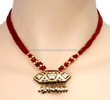 Rajasthani Lac Faux Necklace Earring Set
