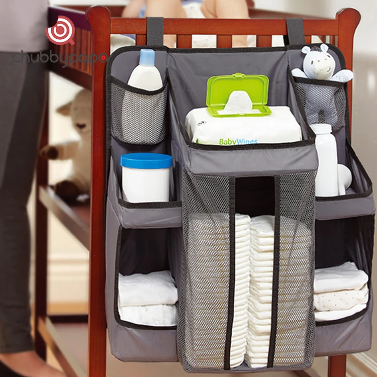 Multifunctional Nursery Diaper Hanging Organizer 3layers Storage Bags for Baby Crib Cradle Infanette