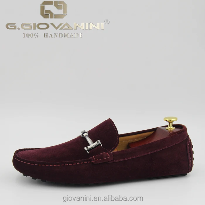 wine color mens loafers