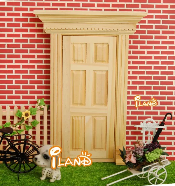 
 Миниатюрные маленькие сказочные двери iland, маленькие двери, деревянная гладкая дверь с зубчатым литером OA011D  