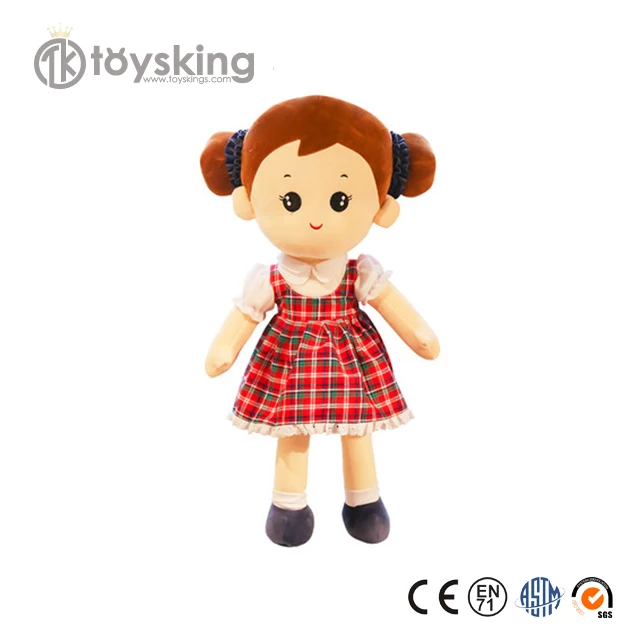 Плюшевая мягкая тряпичная кукла в повседневном стиле малый минимальный заказ талисман с логотипом