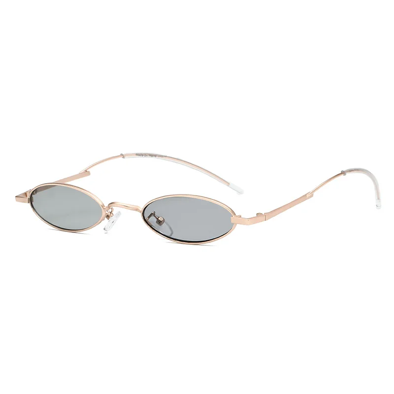 22877 Drop Shape Retro Candy Color Vintage Women Eyewear Alloy Small Round Sunglasses