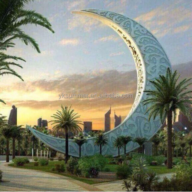 famous Arabia large outdoor month sculpture landmark sculpture