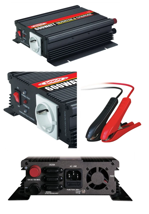 PACO 12V 600W Modified Sine Wave  Inverter Charger for House Use