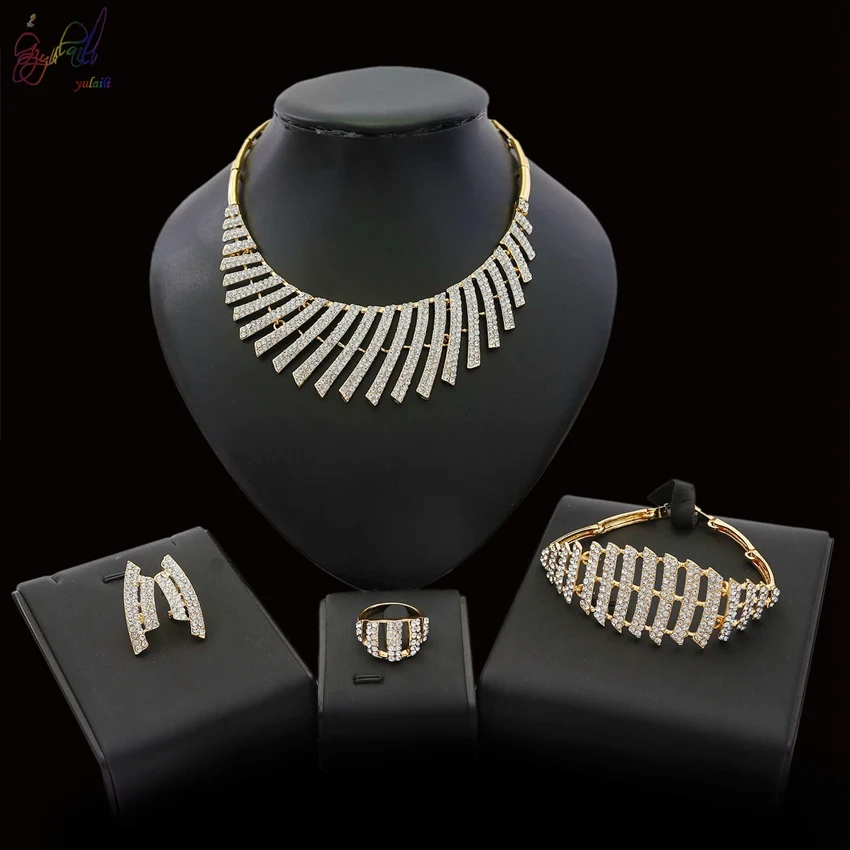 Yulaili Wholesale Fashion Jewelry Sets New Design Platinum Plated Silver  Color Necklace Earrings Ring Set Due To 0719-14 - Buy Yulaili Wholesale  Fashion Gold Plated Jewelry Set