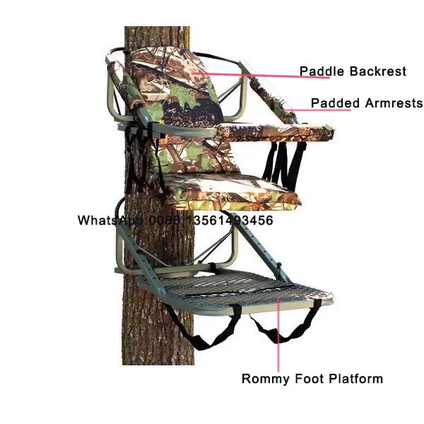 Steel Material Hunting Tree Stand Camouflage Pattern OEM Color