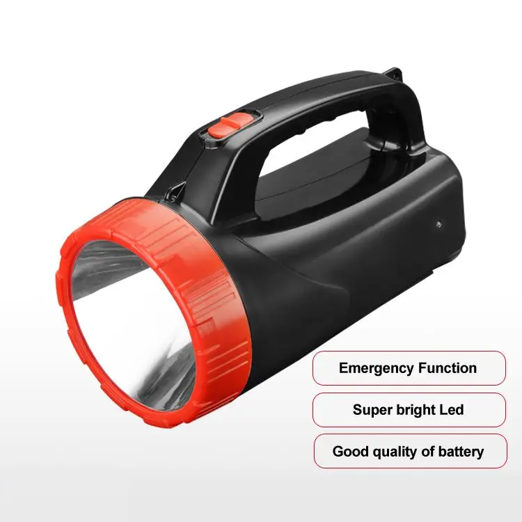 ABS rechargeable battery operated emergency flashlight with led panel