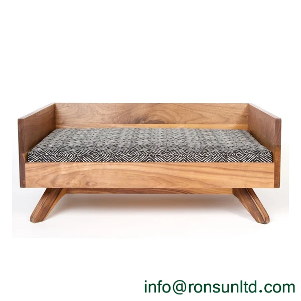 Luxury Indoor Pet Furniture Sustainable Wooden Dog Bed