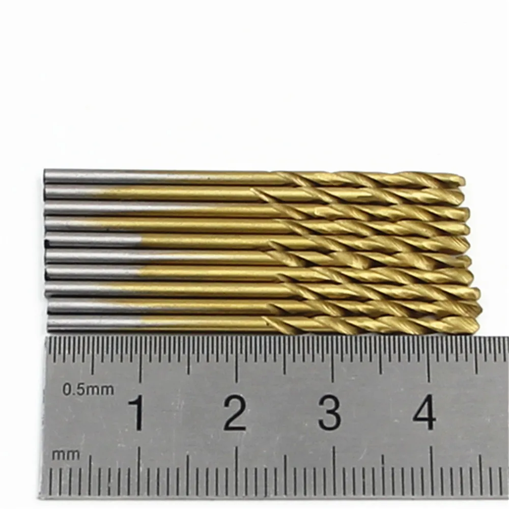 50pcs High Speed Steel Titanium Twist Drill Bits Stainless Steel Tool