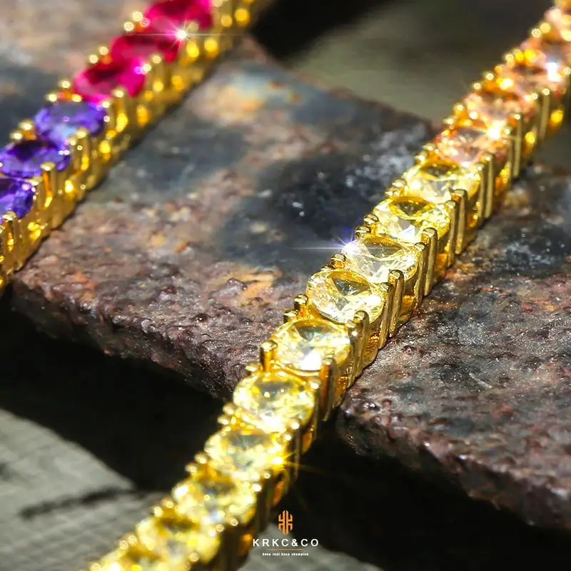 KRKC & COヒップホップネックレストップセールカラーアイス