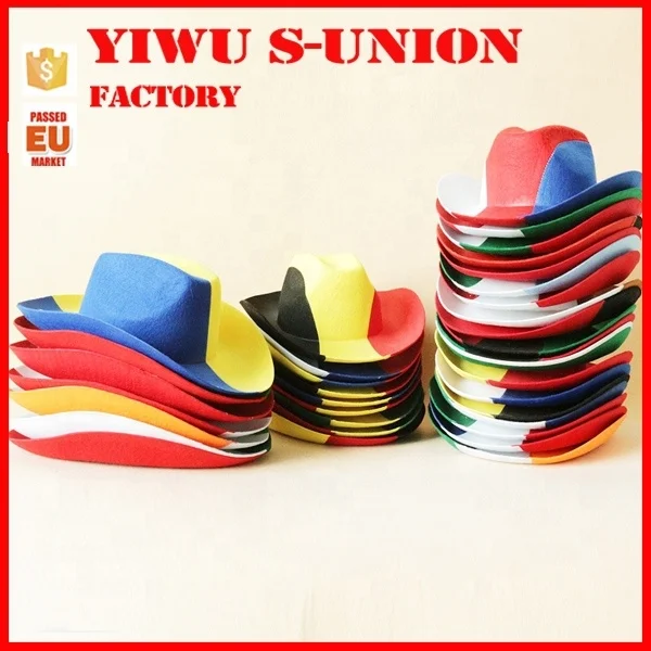 Шляпа для фанатов национального футбола, нетканые шляпы, фетровая ковбойская шляпа с итальянским флагом