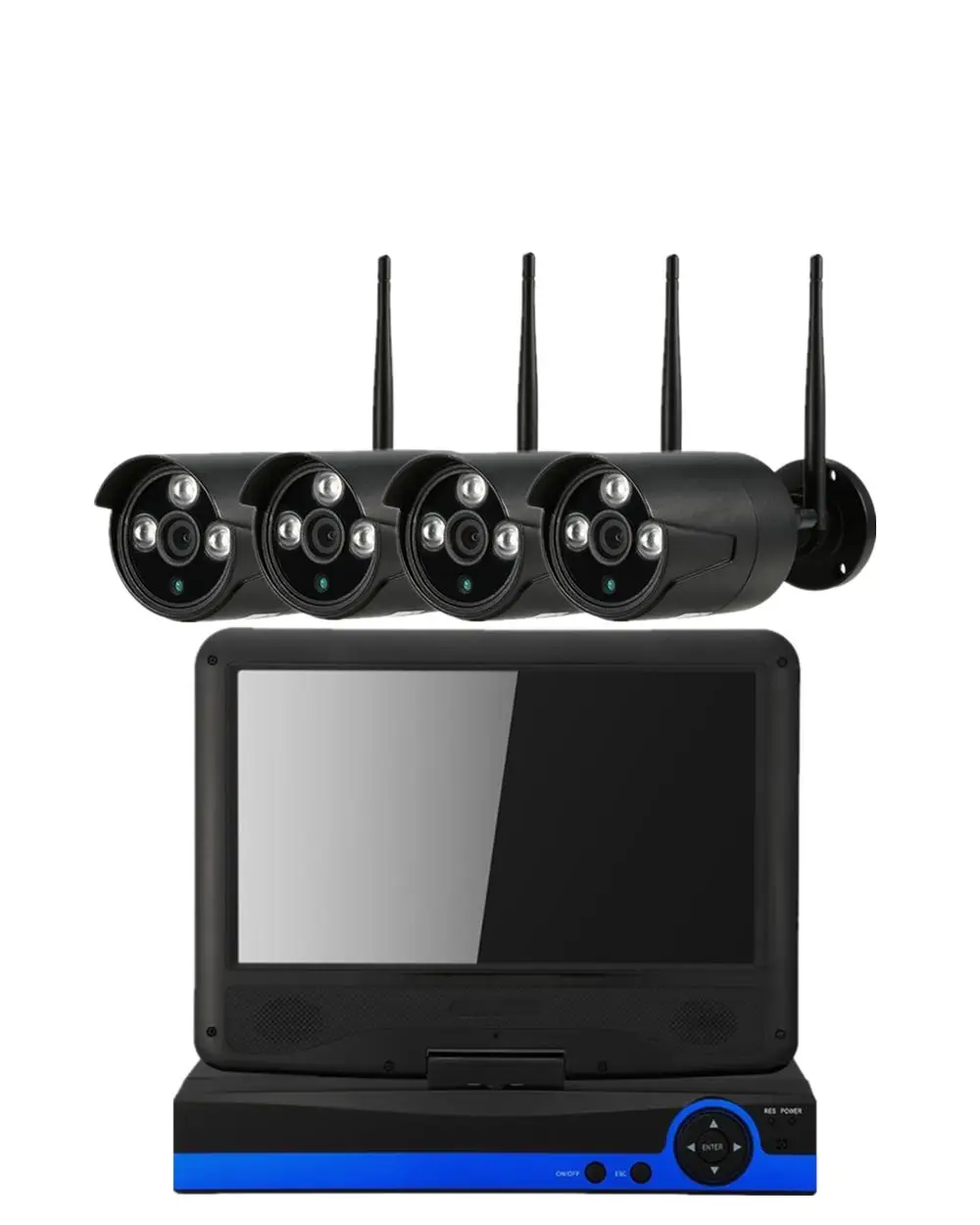 4CH Wireless NVR Kit - 960P IP Cameras with Night Vision