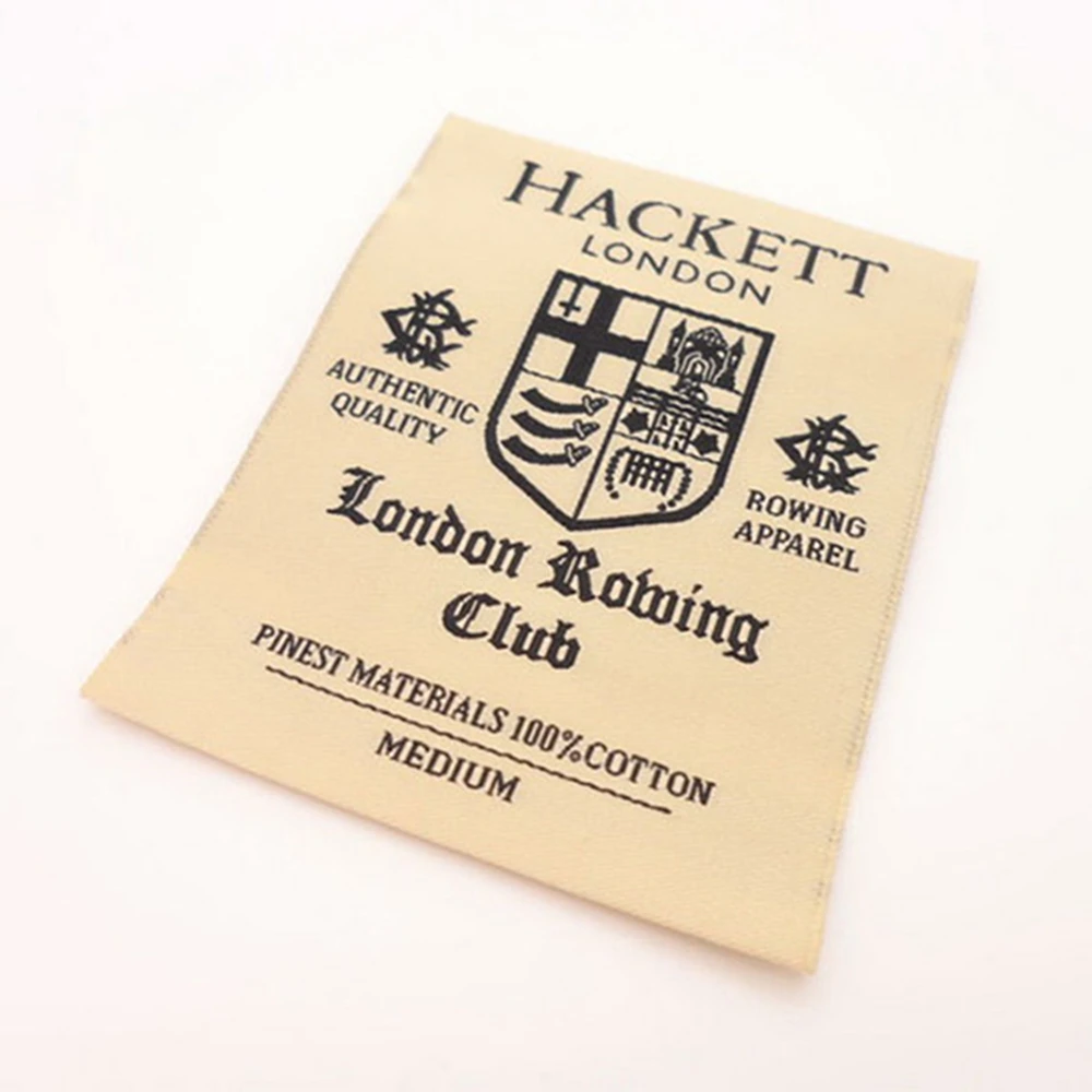 Private Jeans Garment Damask Manufacturers Custom Clothing Label Woven Label