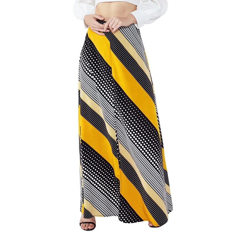 Maxi Skirt Wave Point Fringes Indian 
